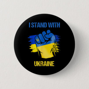 Ukrayina Slava Steun Oekraine Sta Bij Oekraine Ronde Button 5,7 Cm