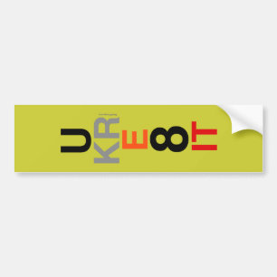 UKRE8IT (u Creëer het) Verticale Bumpersticker