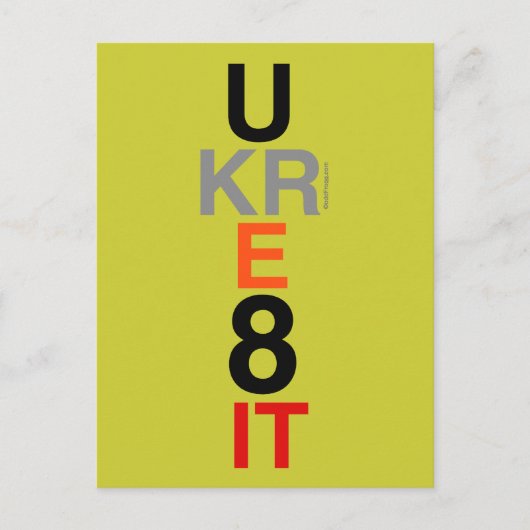 UKRE8IT (You Creëer It)-Briefkaart Briefkaart (Voorkant)