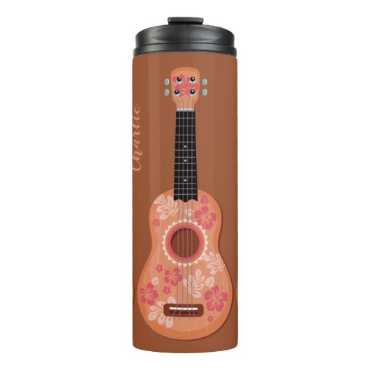 Ukulele aangepaste naam tumbler thermosbeker (Voorkant)