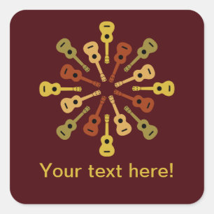 Ukulele aangepaste stickers