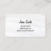 Ukulele Artist Music Notes Carte de visite (Dos)