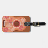 Ukulele bagagelabel van de douanetekst (Voorkant horizontaal)