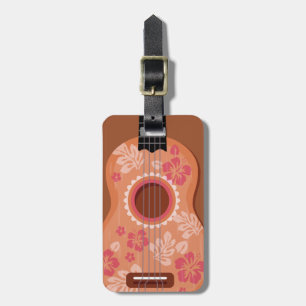 Ukulele bagagelabel van de douanetekst