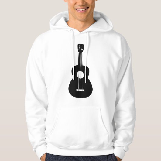 Ukulele - Black Hoodie (Voorkant)