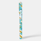 Ukulele blauw en wit patroon Case-Mate iPhone case (Achterkant / Links)