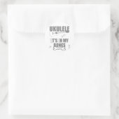 Ukulele Botten Ronde Sticker (Tas)