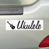 ukulele bumpersticker (Op auto)