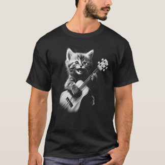 Ukulele Cat - Schattigee kat die ukulele gitaar sp T-shirt