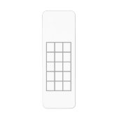 Ukulele Chord Chart 5-Fret Grey Sjabloon Stickers (Voorkant)