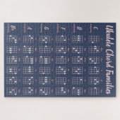 Ukulele Chord Families Navy & Blush Reference Hard Legpuzzel (Horizontaal)