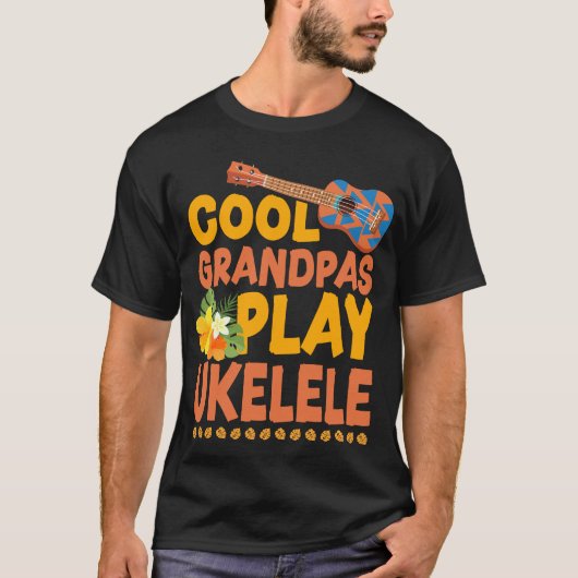 Ukulele Cool Grandpas Spelen Ukulele T-shirt (Voorkant)