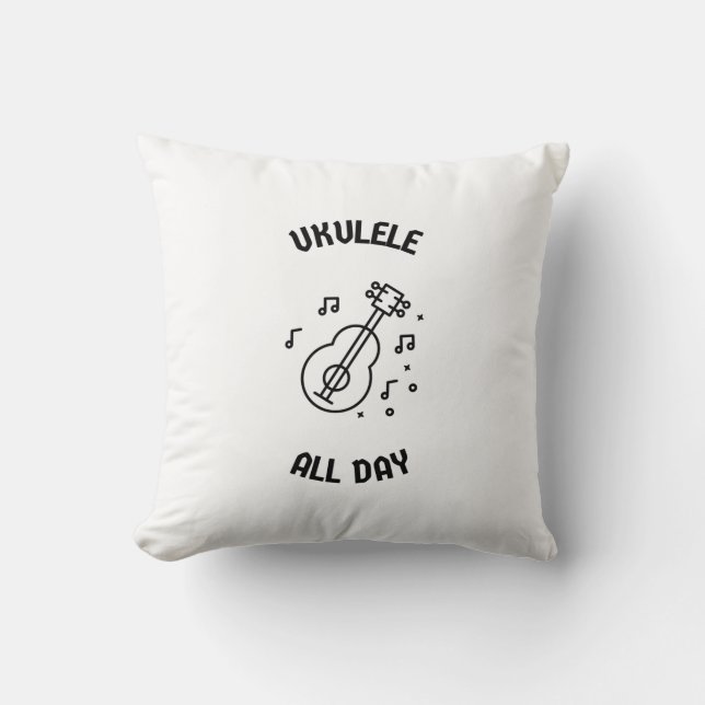 Ukulele de hele dag kussen (Voorkant)