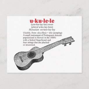 Ukulele Definition Briefkaart