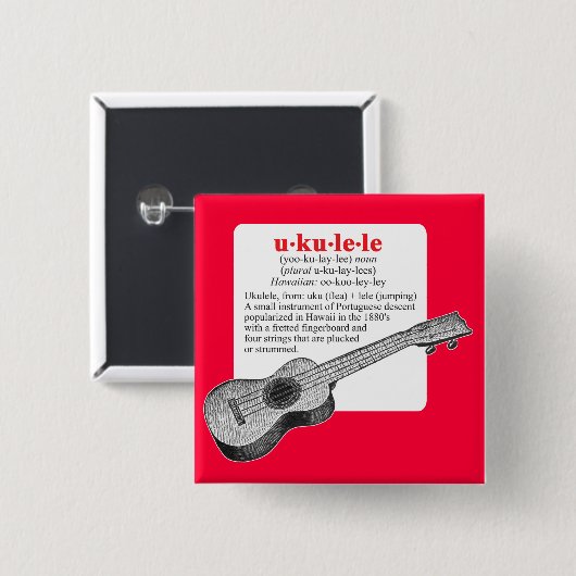 Ukulele Definition Button (Voorkant /achterkant)