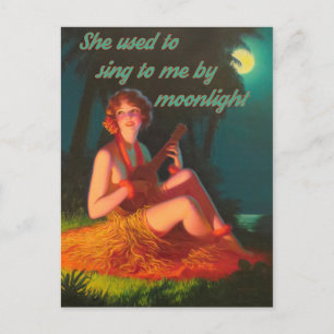 Ukulele door Moonlight Briefkaart