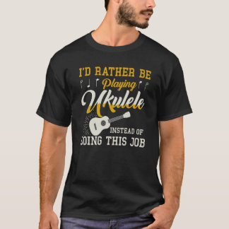 Ukulele Gitarist Spelen Hawaiaanse Muziek Speler T-shirt