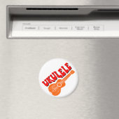 Ukulele Groovy Text Art Magneet (Insitu (Vaatwasser))