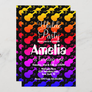 Ukulele Guitar Music Birthday Kaart