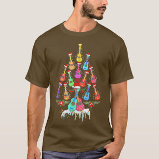 Ukulele Guitar Xmas Santa Musical Instrument Chris T-shirt