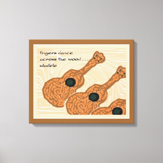 Ukulele Haiku Art Toile Enveloppée (Recto)