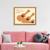 Ukulele Haiku Art Toile Enveloppée (Insitu(Salon))