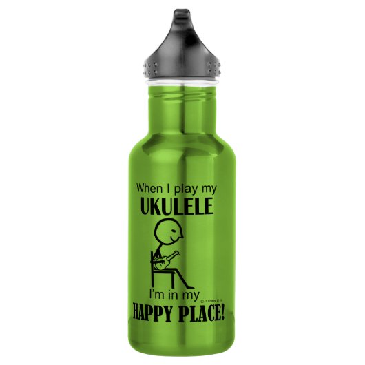 Ukulele Happy Place Waterfles (Rechts)