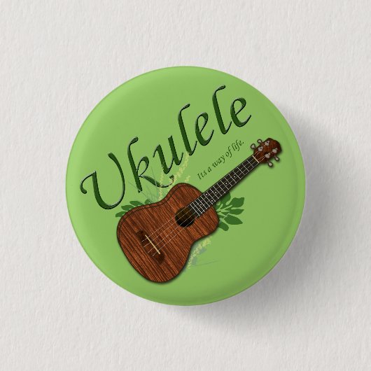 Ukulele-Het is een manier van leven Kleine Button (Voorkant)