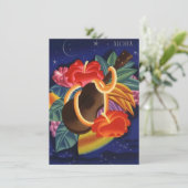 Ukulele Hibiscus Aloha Hawaiian Luau Invitations (Debout devant)