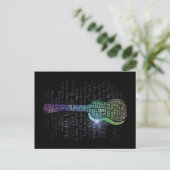 Ukulele History Word Cloud Briefkaarten (Staand voorkant)