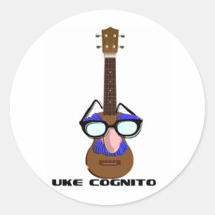 Ukulele Incognito Ronde Sticker