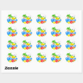 Ukulele Island Logo Ronde Sticker (Vel)