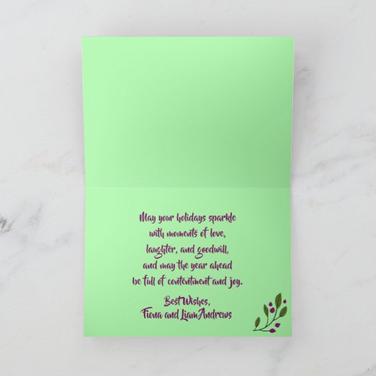 Ukulele Joyeux Noël et Bonne Année Carte (Intérieur)