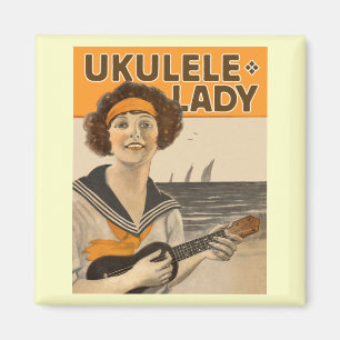 Ukulele Lady #2 Magnet Magneet