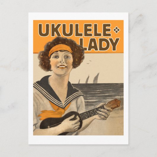 Ukulele Lady #2 Postcard Briefkaart (Voorkant)