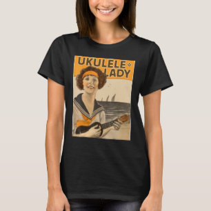 Ukulele Lady Fun Gift T-Shirt voor dames en meisje