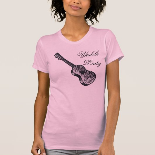 Ukulele Lady T-shirt (Voorkant)