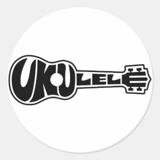 Ukulele Logo Ronde Sticker