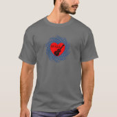Ukulele Love Blue Dot Pattern T-Shirt (Voorkant)