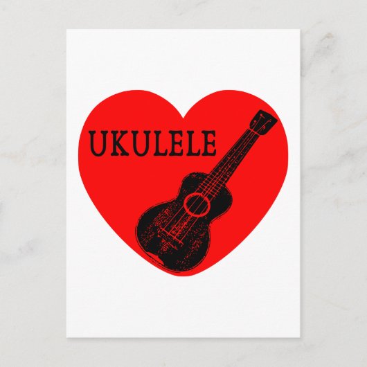 Ukulele Love Briefkaart (Voorkant)