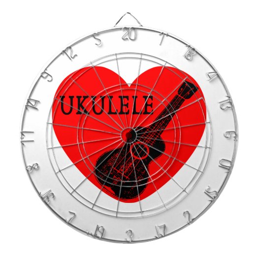 Ukulele Love Dartbord (Voorkant)