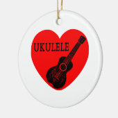 Ukulele Love Keramisch Ornament (Links)