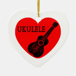 Ukulele Love Keramisch Ornament