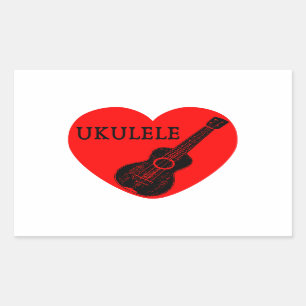 Ukulele Love Rechthoekige Sticker