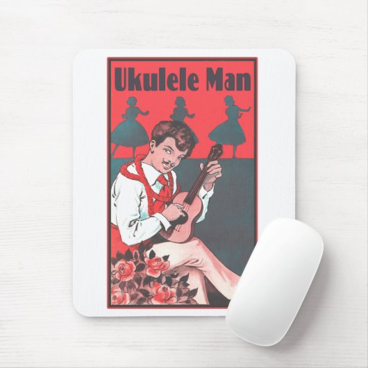 Ukulele Man Mousepad Muismat (Met muis)
