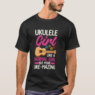 Ukulele meisje Uke Hawaïaans Ukulele speler T-shirt