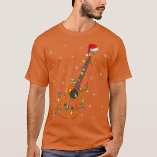 Ukulele Music Lover Xmas Licht Santa Ukulele Chri T-shirt