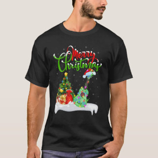 Ukulele Music Lover Xmas Lighting Santa Ukulele Ch T-shirt