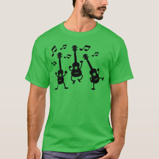Ukulele-muziek vintage t-shirt