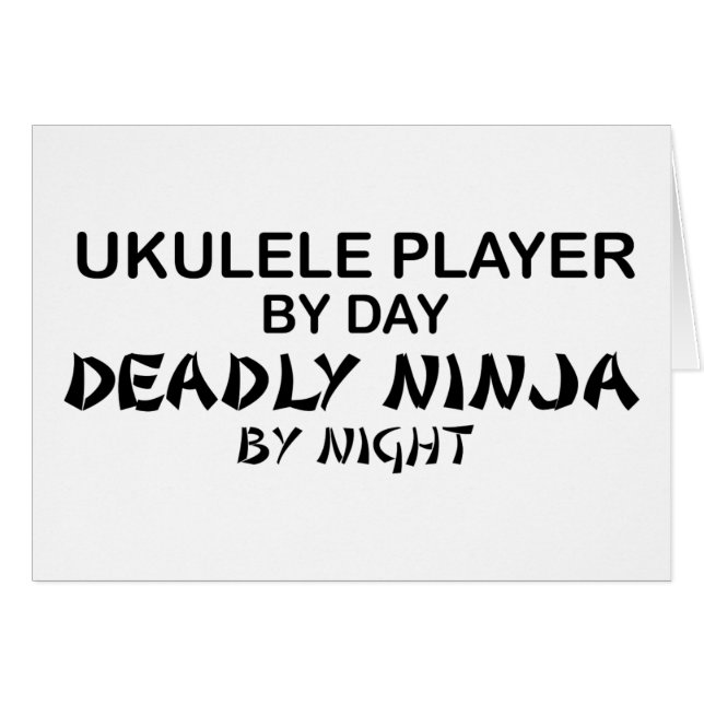 Ukulélé Ninja mortel par nuit (Devant horizontal)